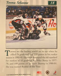TEEMU SELANNE Signed Anahiem Mighty Ducks Photo