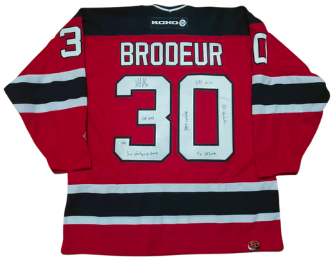 MARTIN BRODEUR - Fully Inscribed New Jersey Devils Jersey