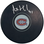 JOCELYN THIBAULT Montreal Canadiens Signed Puck
