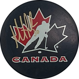 MARTIN BRODEUR Team Canada Olympic Signed Puck